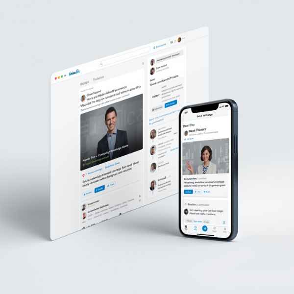 LinkedIn social media optimization strategy showing professional profile branding, content sharing, and business networking growth