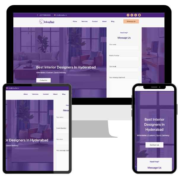 Professional interior designing services for homes and offices