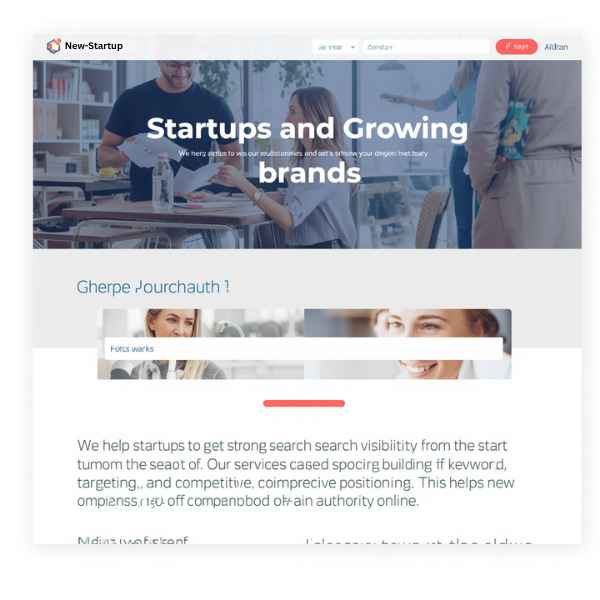 SEO services for startups and growing brands focusing on search visibility, brand building, and competitive online positioning