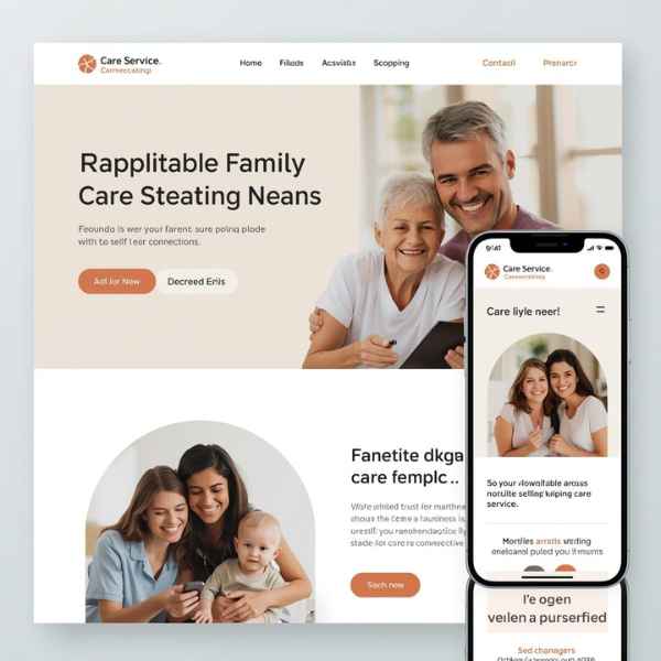 Trusted care service website connecting families