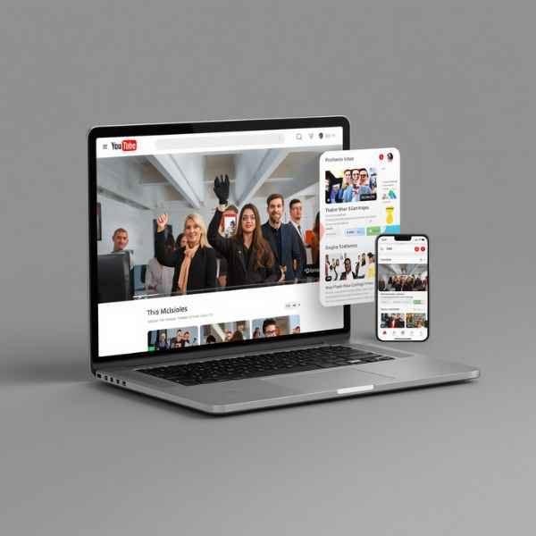 YouTube channel optimization strategy showing video SEO, thumbnail design, and subscriber engagement growth