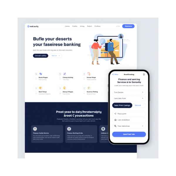 Banking UI UX design for secure digital banking apps, transactions, and financial dashboards