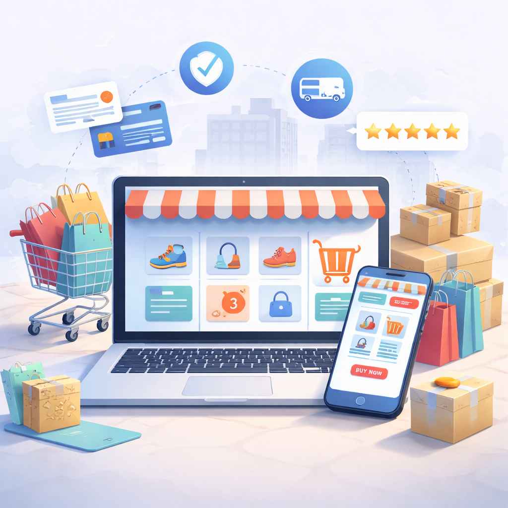 E-commerce website development with online store, shopping cart, mobile app, and product sales concept.jpg