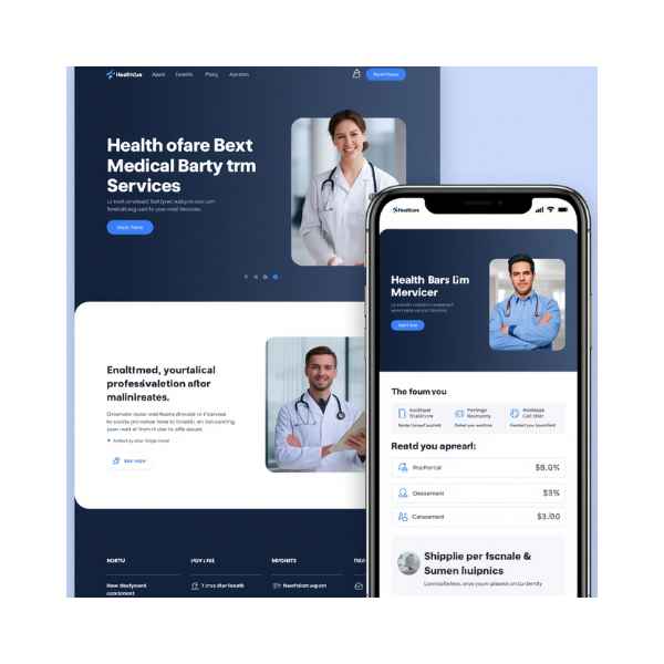 Healthcare UI UX design for medical platforms and patient portal interfaces