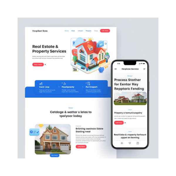 UI UX design for real estate property listing platform and property search dashboard