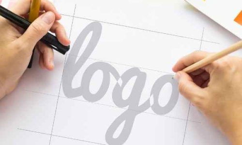 Wordmark logo design concept showing custom typography, brand name lettering, and minimalist text-based brand identity
